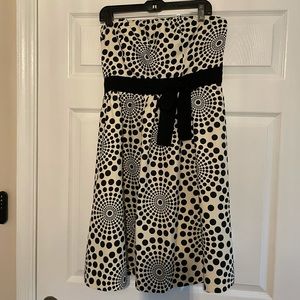 Strapless polka dot dress from The Limited